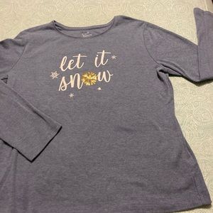 Light blue long sleeve T-shirt